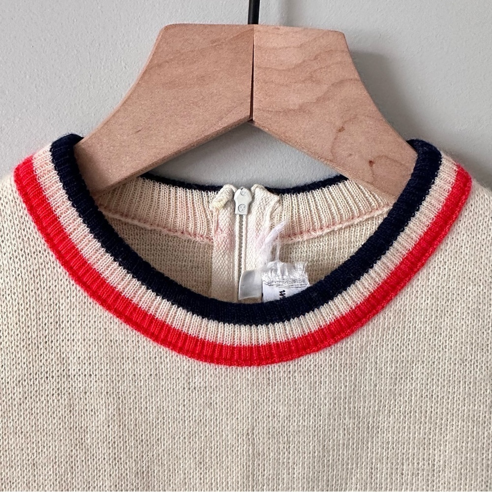 Vtg Jonathan Logan Wool Blend Nautical Sweater Vest Sz XS Coastal Grandma Preppy - Picture 6 of 15